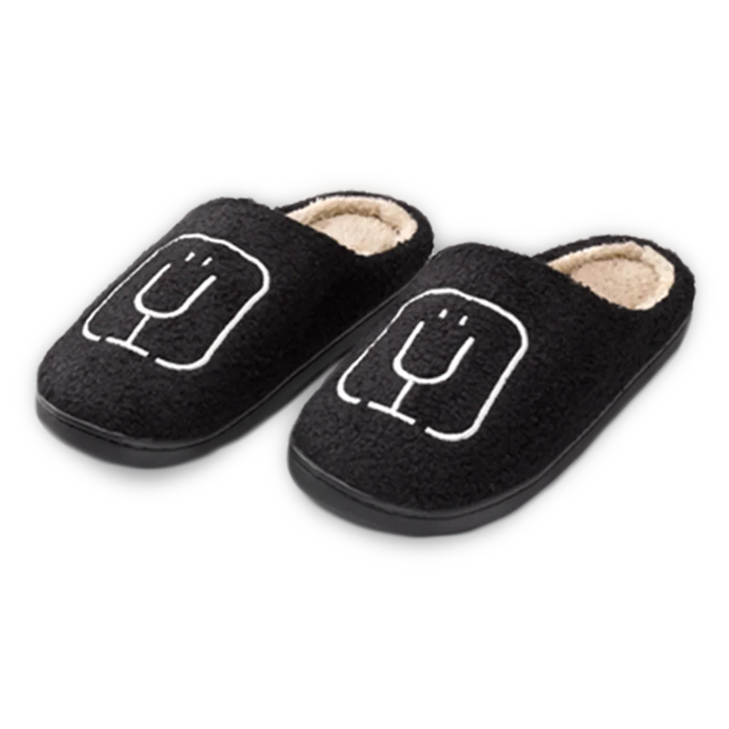 BruMate Fuzzy Slippers | Black